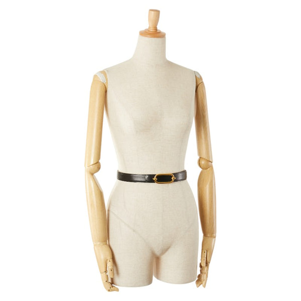 エルメス フォンスベル ベルト 70 ブラック ブラウン ボックスカーフ レディース HERMES 【中古】