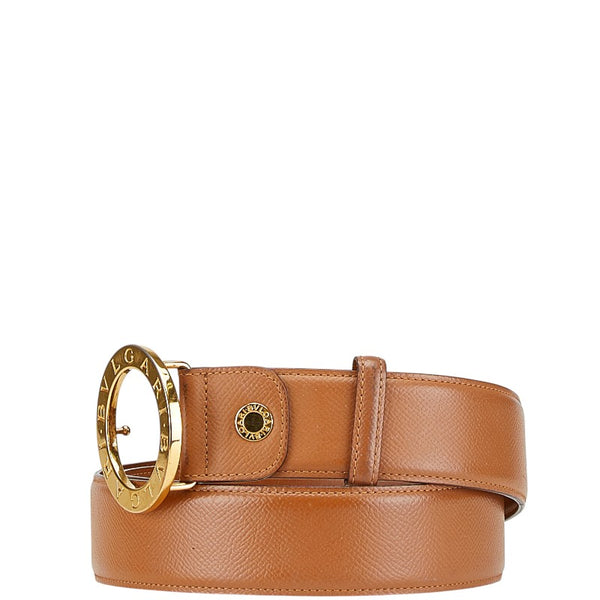 ブルガリ ブルガリ ブルガリ ベルト 105/42 ブラウン ゴールド レザー メンズ BVLGARI 【中古】