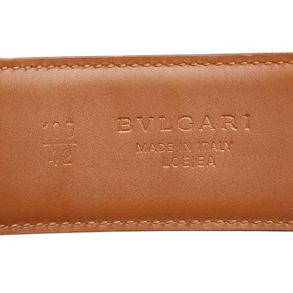 ブルガリ ブルガリ ブルガリ ベルト 105/42 ブラウン ゴールド レザー メンズ BVLGARI 【中古】