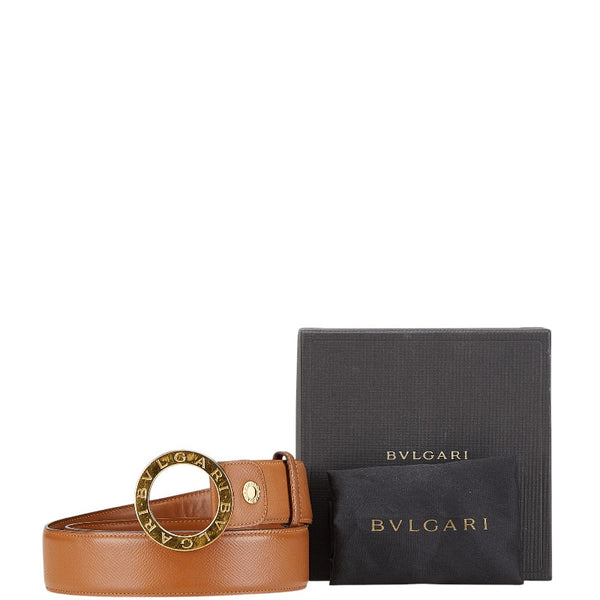 ブルガリ ブルガリ ブルガリ ベルト 105/42 ブラウン ゴールド レザー メンズ BVLGARI 【中古】