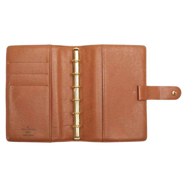 ルイ ヴィトン モノグラム アジェンダPM 手帳カバー 6穴 R20005 ブラウン PVC レザー レディース LOUIS VUITTON 【中古】