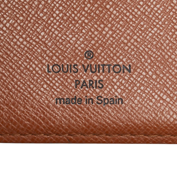 ルイ ヴィトン モノグラム アジェンダPM 手帳カバー 6穴 R20005 ブラウン PVC レザー レディース LOUIS VUITTON 【中古】