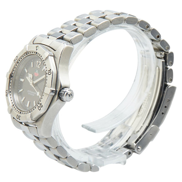 タグホイヤー プロフェッショナル200 腕時計 WK1315-0 クオーツ ブラック文字盤 ステンレススチール レディース TAG HEUER 【中古】