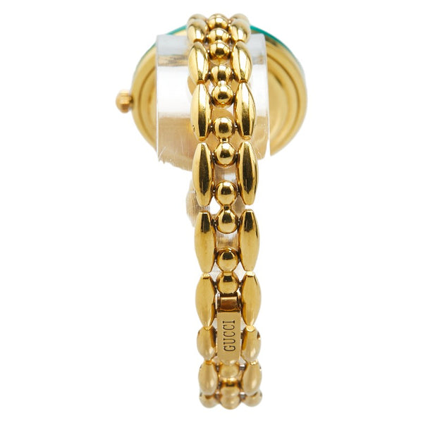 グッチ チェンジベゼル 腕時計 11/12 クオーツ ホワイト文字盤 メッキ レディース GUCCI 【中古】