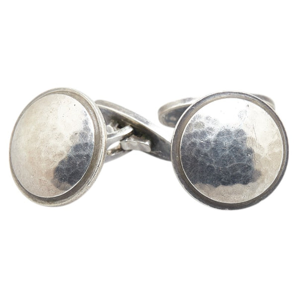 ジョージジェンセン ラウンド カフス SV925 シルバー メンズ Georg Jensen 【中古】