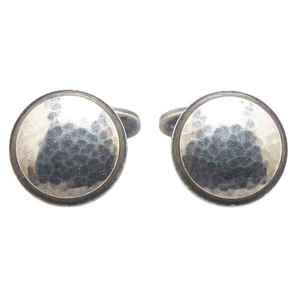 ジョージジェンセン ラウンド カフス SV925 シルバー メンズ Georg Jensen 【中古】