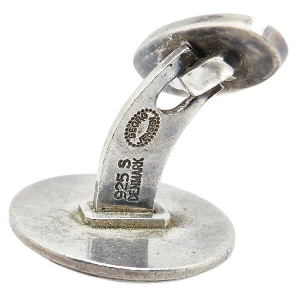 ジョージジェンセン ラウンド カフス SV925 シルバー メンズ Georg Jensen 【中古】