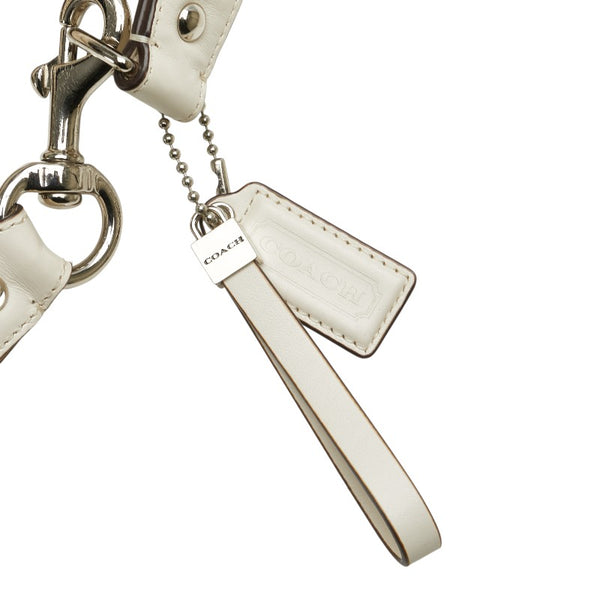 コーチ ワンショルダーバッグ ホワイト ゴールド レザー レディース COACH 【中古】