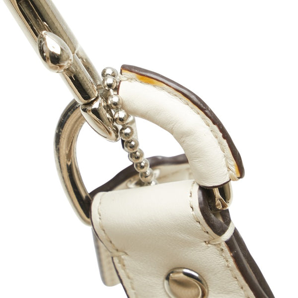 コーチ ワンショルダーバッグ ホワイト ゴールド レザー レディース COACH 【中古】