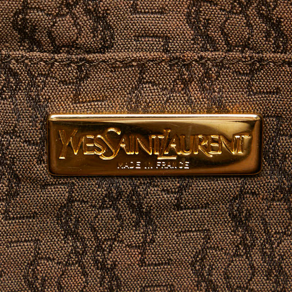 サンローラン YSLロゴ 斜め掛け ショルダーバッグ ベージュ レザー レディース SAINT LAURENT 【中古】