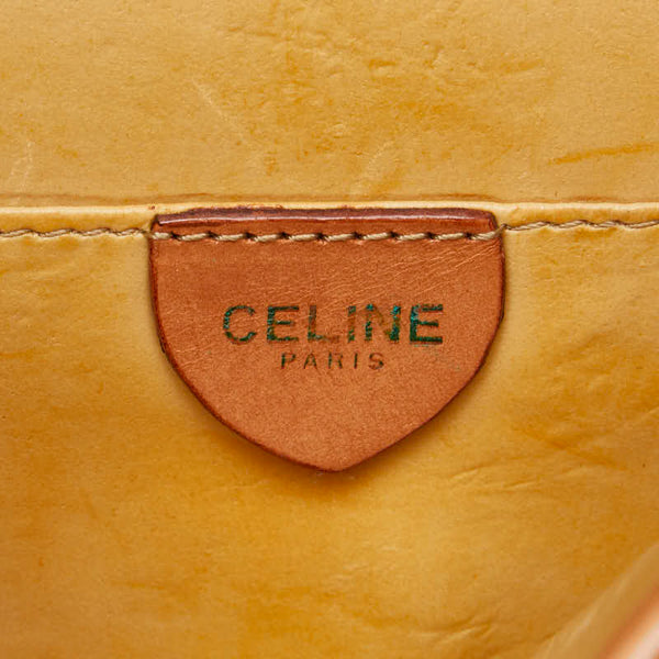 セリーヌ マカダム ショルダーバッグ ブラウン PVC レザー レディース CELINE 【中古】