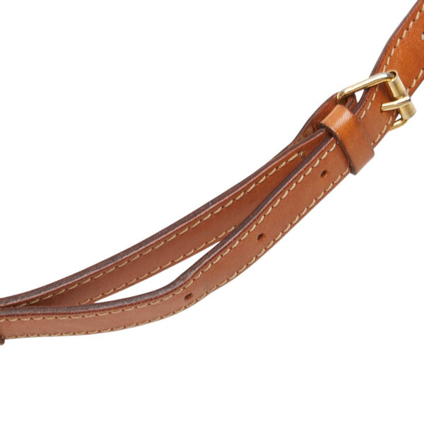 セリーヌ マカダム ショルダーバッグ ブラウン PVC レザー レディース CELINE 【中古】