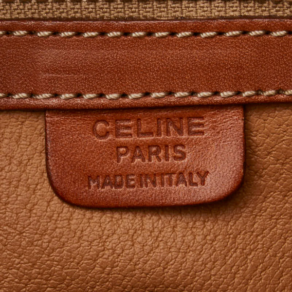 セリーヌ マカダム ハンドバッグ ショルダーバッグ 2WAY ブラウン PVC レザー レディース CELINE 【中古】