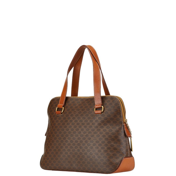 セリーヌ マカダム ハンドバッグ ショルダーバッグ 2WAY ブラウン PVC レザー レディース CELINE 【中古】