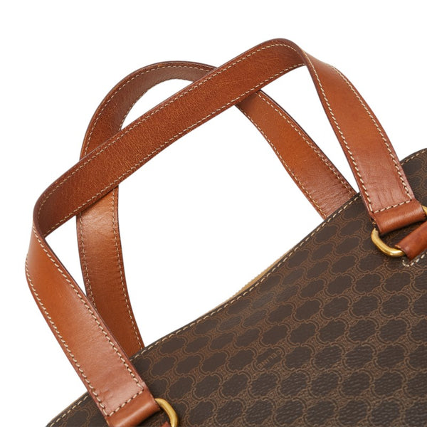 セリーヌ マカダム ハンドバッグ ショルダーバッグ 2WAY ブラウン PVC レザー レディース CELINE 【中古】