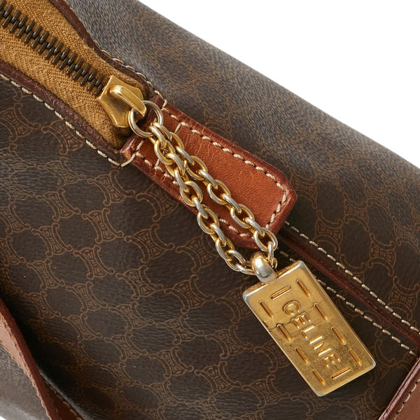 セリーヌ マカダム ハンドバッグ ショルダーバッグ 2WAY ブラウン PVC レザー レディース CELINE 【中古】
