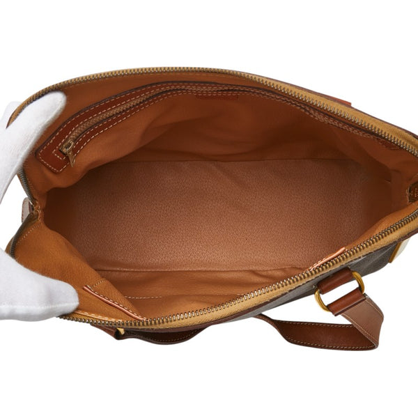 セリーヌ マカダム ハンドバッグ ショルダーバッグ 2WAY ブラウン PVC レザー レディース CELINE 【中古】