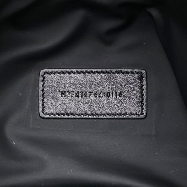 サンローラン クラッチバッグ ポーチ 414764 ブラック カーキ キャンバス レザー レディース SAINT LAURENT 【中古】