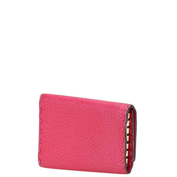 フェンディ セレリア 6連 キーケース 8AP079 ピンク レザー レディース FENDI 【中古】