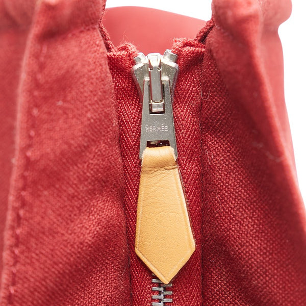 エルメス フールトゥ クラッチバッグ セカンドバッグ レッド キャンバス レディース HERMES 【中古】