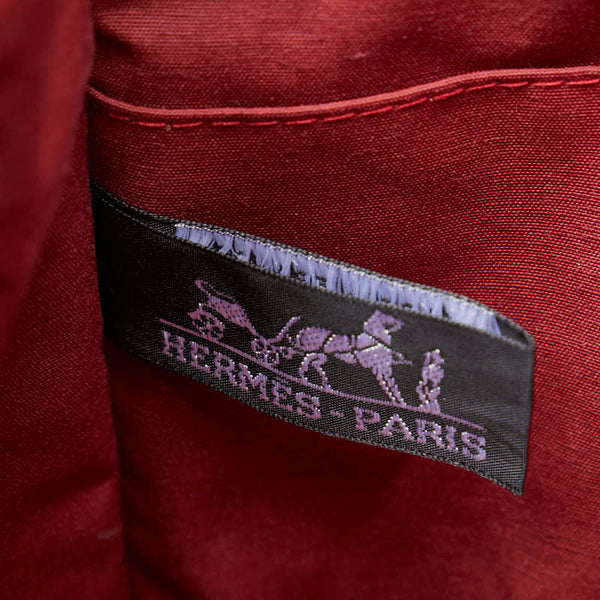 エルメス フールトゥ クラッチバッグ セカンドバッグ レッド キャンバス レディース HERMES 【中古】