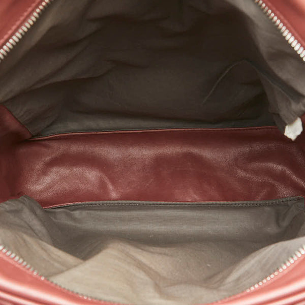 ボッテガヴェネタ イントレチャート 斜め掛け ショルダーバッグ レッド レザー レディース BOTTEGAVENETA 【中古】