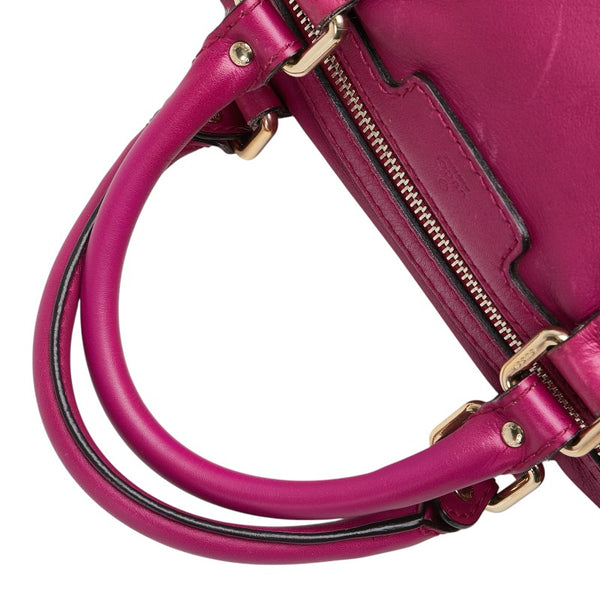 グッチ ミニボストンバッグ ショルダーバッグ 2WAY 247205 ピンク パープル レザー レディース GUCCI 【中古】