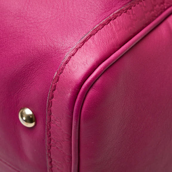 グッチ ミニボストンバッグ ショルダーバッグ 2WAY 247205 ピンク パープル レザー レディース GUCCI 【中古】