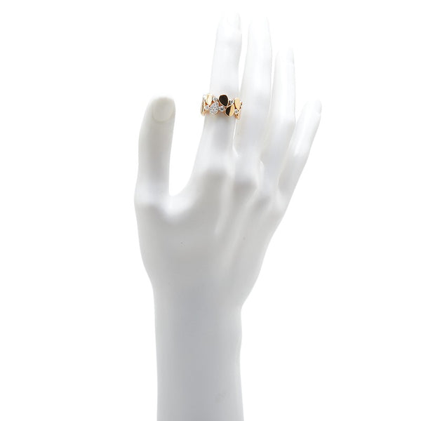 K18PG ピンクゴールド ダイヤ0.20ct リング 指輪 レディース 14号 【中古】