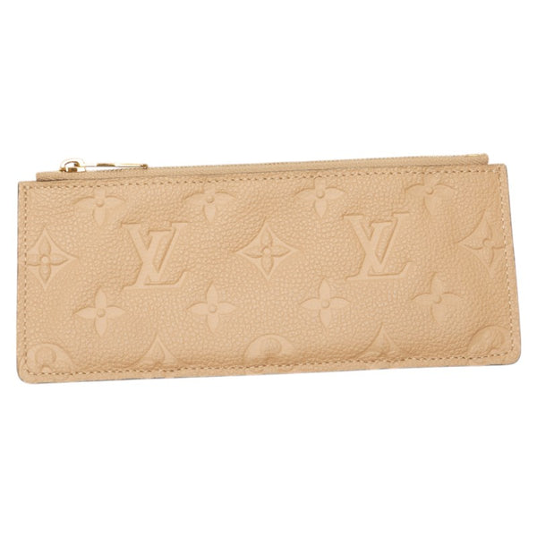 ルイ ヴィトン モノグラム アンプラント ポルトフォイユ クレマンス 長財布 M60173 デュンヌ ベージュ レザー レディース LOUIS VUITTON 【中古】