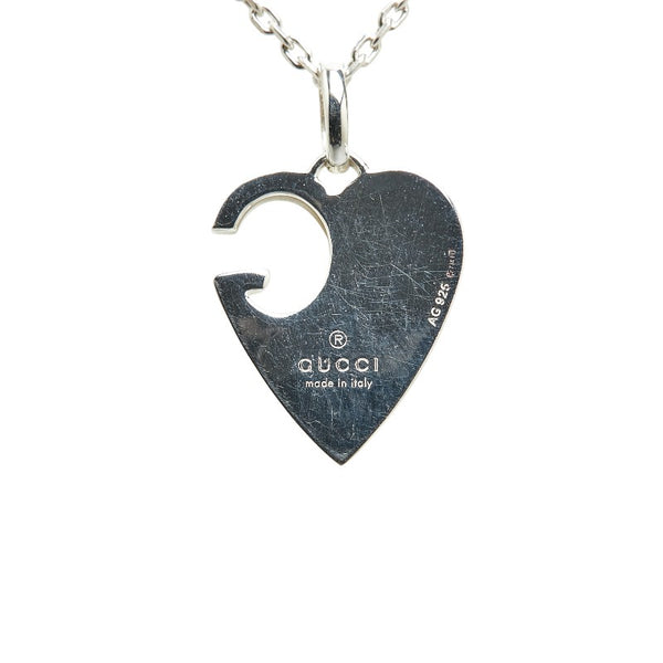 グッチ シャーロット ハート ロゴG ネックレス SV925 シルバー レディース GUCCI 【中古】