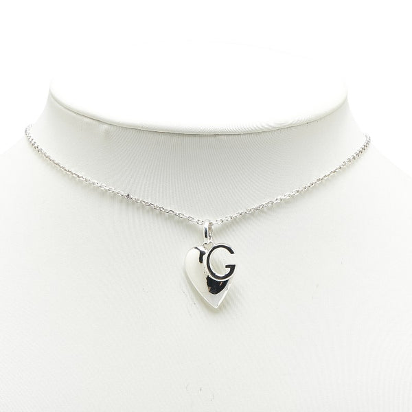 グッチ シャーロット ハート ロゴG ネックレス SV925 シルバー レディース GUCCI 【中古】