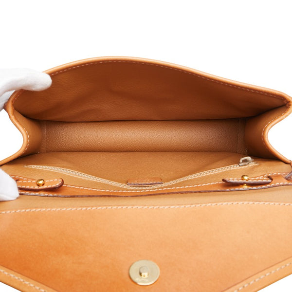 セリーヌ マカダム 斜め掛け ショルダーバッグ ブラウン レザー レディース CELINE 【中古】