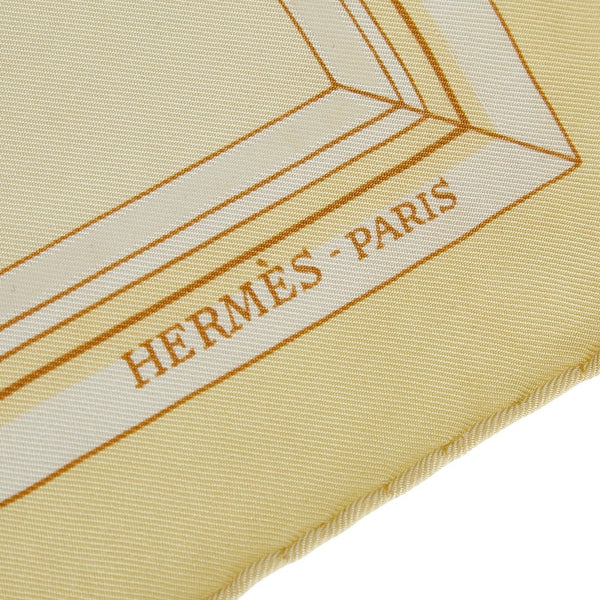 エルメス カレ90 Quai aux Fleurs 花咲く海岸通り スカーフ イエロー グリーン マルチカラー シルク レディース HERMES 【中古】