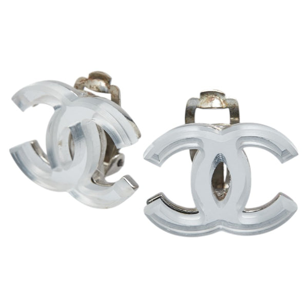 シャネル ココマーク ミラー イヤリング シルバー メタル プラスチック レディース CHANEL 【中古】