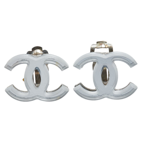 シャネル ココマーク ミラー イヤリング シルバー メタル プラスチック レディース CHANEL 【中古】