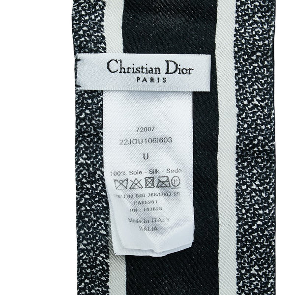 ディオール ミッツァ トワル ドゥ ジュイ フラワー スカーフ ブラック ホワイト シルク レディース Dior 【中古】