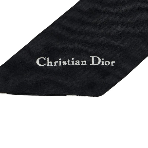 ディオール ツイリー ミッツァ 千鳥格好 スカーフ ブラック ホワイト レディース Dior 【中古】