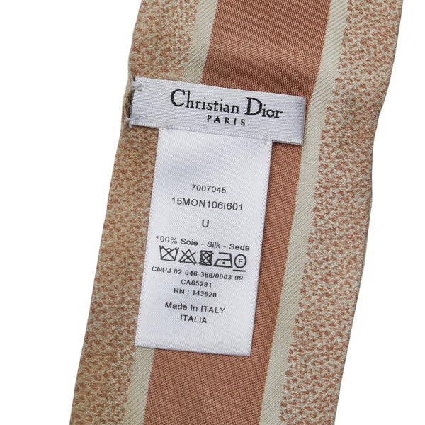 ディオール ツイリー ミッツァ スカーフ ベージュ ピンク シルク レディース Dior 【中古】