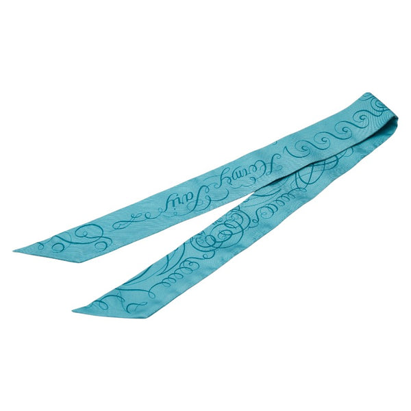 エルメス ツイリー スカーフ ライトブルー レディース HERMES 【中古】