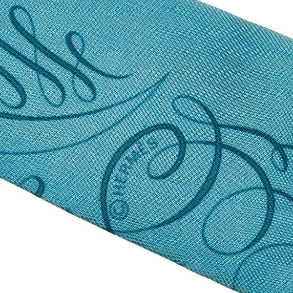 エルメス ツイリー スカーフ ライトブルー レディース HERMES 【中古】