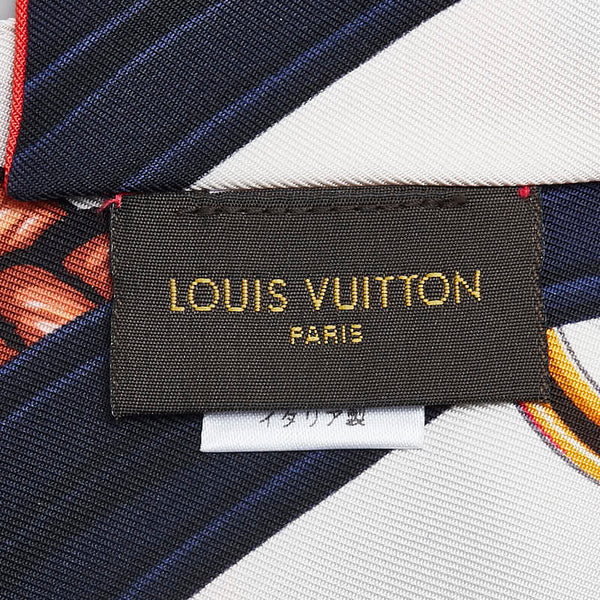 ルイ ヴィトン バンドー スカーフ バッグスカーフ MP1825 レッド ホワイト マルチカラー シルク レディース LOUIS VUITTON 【中古】