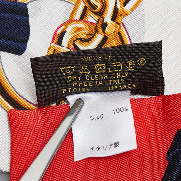 ルイ ヴィトン バンドー スカーフ バッグスカーフ MP1825 レッド ホワイト マルチカラー シルク レディース LOUIS VUITTON 【中古】
