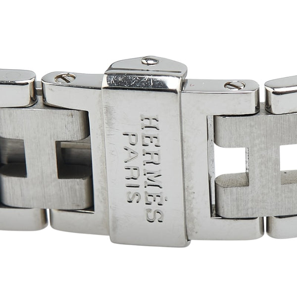 エルメス クリッパー 腕時計 CL4.210 クオーツ ブラック文字盤 ステンレススチール レディース HERMES 【中古】