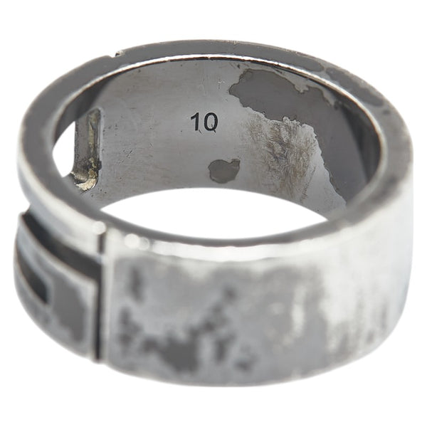 グッチ Gロゴ オープンG リング 指輪 #10 SV925 シルバー レディース GUCCI 【中古】