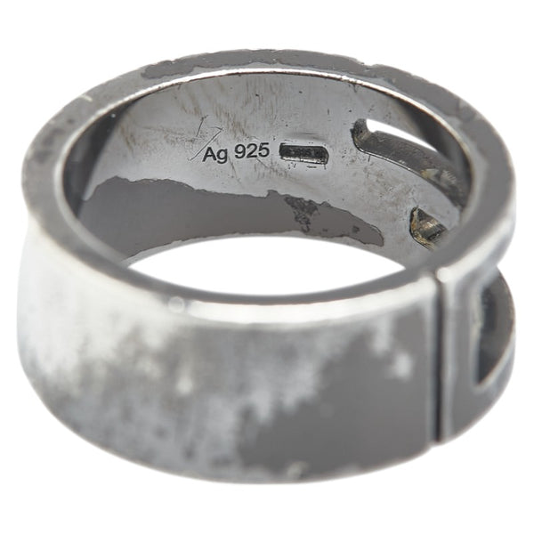 グッチ Gロゴ オープンG リング 指輪 #10 SV925 シルバー レディース GUCCI 【中古】