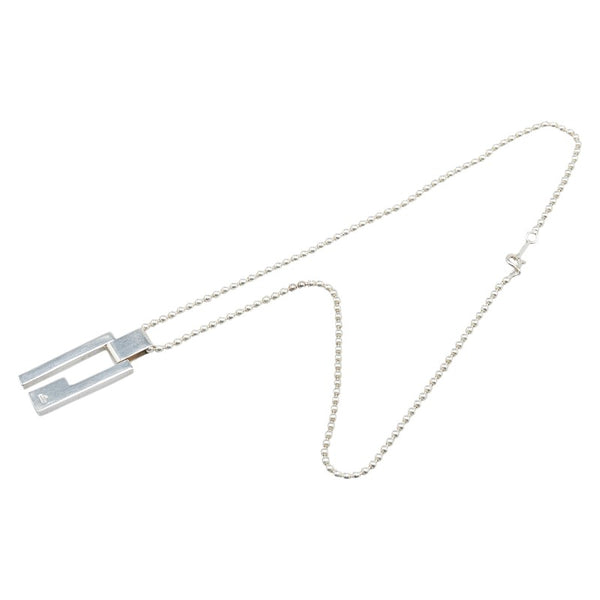 グッチ Gロゴ プレート ネックレス SV925 シルバー レディース GUCCI 【中古】