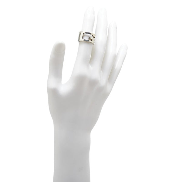 グッチ Gロゴ オープンG リング 指輪 #12 SV925 シルバー レディース GUCCI 【中古】