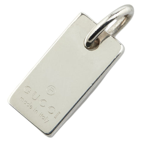 グッチ ロゴプレート ペンダントトップ SV925 シルバー レディース GUCCI 【中古】
