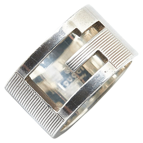 グッチ カットアウトG リング 指輪 ＃13 SV925 シルバー レディース GUCCI 【中古】